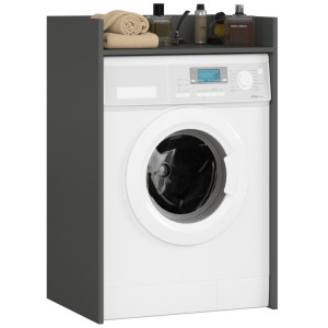 Meuble Pour Lave-Linge Akord Fin Gris Graphite 64 Cm 1 Étagère 64X50X98 Cm
