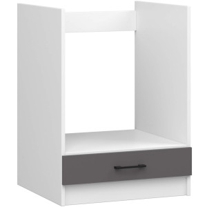 Armoires De Cuisine Basse Akord S60 À Four Oliwia Modulable Blanc 60 Cm 1 Porte Couleur Gris Graphite 1 Étagère 60X55X82 Cm