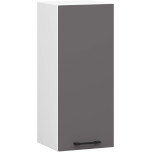 Armoires De Cuisine Haute Akord W30 Oliwia Modulable H720 Blanc 30 Cm 1 Porte Façade Gris Graphite 2 Étagères 30X30X72 Cm