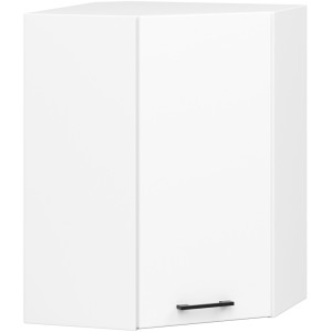 Armoires De Cuisine Akord D'angle Haute W60 Oliwia Modulable Blanc 60 Cm H720 1 Porte Façade Blanche 2 Étagères 60X30X72 Cm
