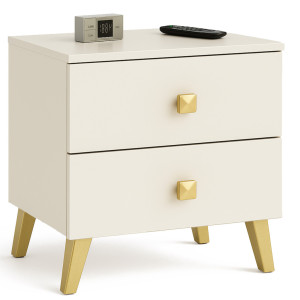Table De Chevet Akord Mobi Cachmire 40 Cm 2 Tiroirs 40X37X43 Cm