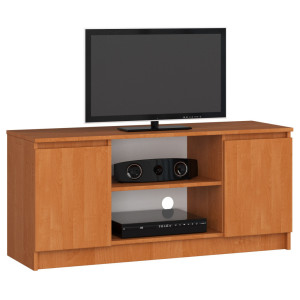 Meuble Tv Pour Salon Akord Aulne 120 Cm 2 Portes Façade Aulne 2 Étagères 120X40X55 Cm