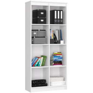 Étagère De Bureau Akord R80 Blanche 80 Cm 8 Étagères 80X35X180 Cm