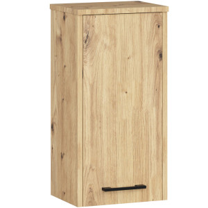 Armoire Salle De Bains Akord Fin Accr. Au Mur Chêne Artisan 30 Cm 1 Porte 2 Étagères 30X22,5X60 Cm