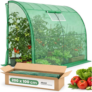 Serre De Jardin Adossée Avec Structure En Métal Et Bâche En Pe 1 Porte 1 Fenêtre Verte 100X200X210 Cm