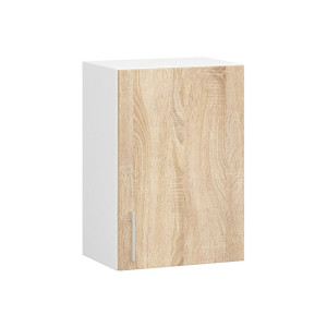 Armoires De Cuisine Haute Akord W40 Lima Modulable Blanc 40 Cm 1 Porte Façade Chêne Sonoma 2 Étagères 40X30,5X58 Cm