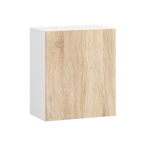 Armoires De Cuisine Haute Akord W50 Lima Modulable Blanc 50 Cm 1 Porte Façade Chêne Sonoma 2 Étagères 50X30,5X58 Cm