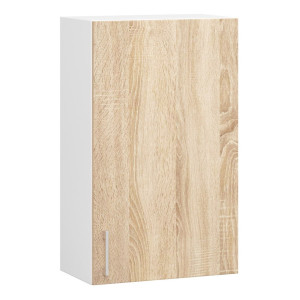 Armoires De Cuisine Haute Akord W50 Lima Modulable H720 Blanc 50 Cm 1 Porte Façade Chêne Sonoma 2 Étagères 50X30,5X72 Cm
