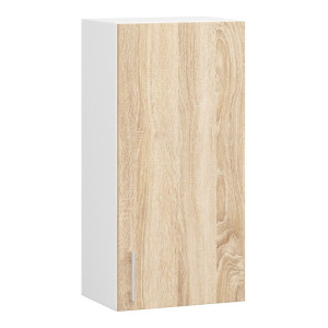 Armoires De Cuisine Haute Akord W40 Lima Modulable H720 Blanc 40 Cm 1 Porte Façade Chêne Sonoma 2 Étagères 40X30,5X72 Cm