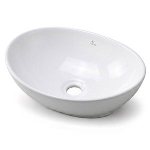 Vasque À Poser Ovale Ovalis Céramique 41 Cm Blanc