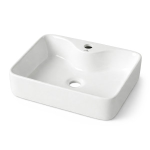 Vasque À Poser Rectangulaire Aura Céramique 47 Cm Blanc