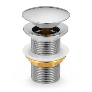 Bonde Lavabo Clic Clac Sans Trop Plein Acier Inoxydable Chrome
