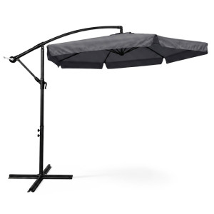 Parasol De Jardin Et De Terrasse Cynia Imperméable En Gris Foncé, Poids 11,7 Kg Dimensions L300 X L300 X H245 Cm