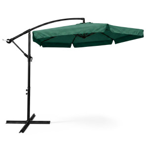 Parasol De Jardin Et De Terrasse Cynia Imperméable En Vert Foncé, Poids 11,7 Kg Dimensions L300 X L300 X H245 Cm