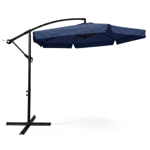 Parasol De Jardin Et De Terrasse Cynia Imperméable En Bleu Foncé, Poids 11,7 Kg Dimensions L300 X L300 X H245 Cm