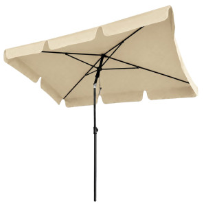 Parasol De Plage Floks Avec Protection Uv Beige, Poids 2,8 Kg Dimensions L200Xl123Xh235 Cm