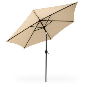 Parasol De Jardin Orient Avec Inclinaison Réglable En Beige, Poids 4,5 Kg Dimensions L270 X L270 X H235 Cm