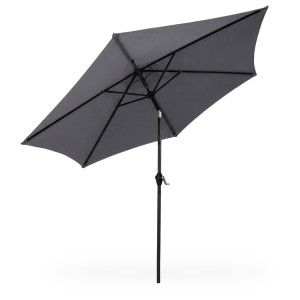 Parasol De Jardin Orient Avec Inclinaison Réglable En Gris Foncé, Poids 4,5 Kg Dimensions L270 X L270 X H235 Cm
