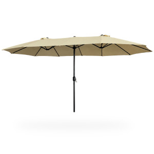 Parasol Double De Jardin Tilia En Beige, Poids 12,3 Kg Dimensions L460 X L270 X H245 Cm