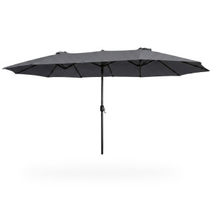 Parasol Double De Jardin Tilia En Gris Foncé, Poids 12,3 Kg Dimensions L460 X L270 X H245 Cm