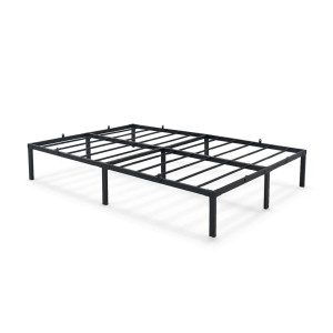 Lit En Métal 120X200 Cm Lit D'appoint Pliant Avec Cadre En Métal Et Sommier À Lattes Noir 9 Pieds 20 Latters