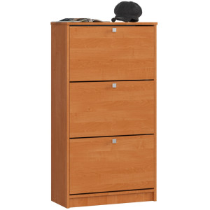 Meuble À Chaussures Akord Aulne 60 Cm 3 Portes Façade Aulne 3 Étagères 60X28,5X113 Cm
