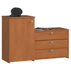 Meuble À Chaussures Akord S16 Aulne 98,4 Cm 4 Portes Façade Aulne 5 Étagères 98,4X33X68 Cm