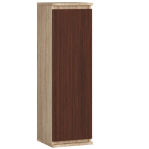 Armoire Murale Akord W30 Chêne Sonoma 30 Cm 1 Porte Façade Wengé 3 Étagères 30X30X99 Cm
