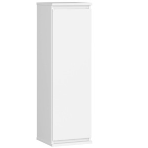 Armoire Murale Akord W30 Blanche 30 Cm 1 Porte Façade Blanche 3 Étagères 30X30X99 Cm