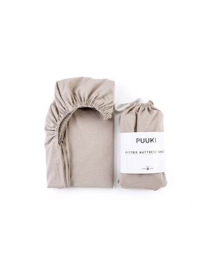 Puuki Prześcieradło do łóżeczka organic 60x120 Nugat