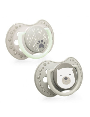 LOVI Smoczek silikonowy Buddy Bear 6-18m 2szt
