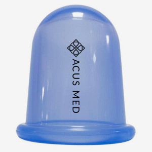 Bańka chińska na cellulit do masażu ciała Acus Med - duża silikonowa - niebieski