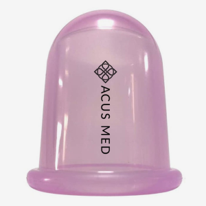 Bańka chińska na cellulit do masażu ciała Acus Med - duża silikonowa - wrzosowy