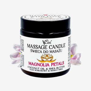 Nawilżająca świeca do masażu VCee 80 g - Magnolia Petals