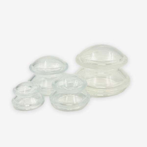 Bańki chińskie silikonowe do masażu Acus Med - zestaw 4 szt. - biały