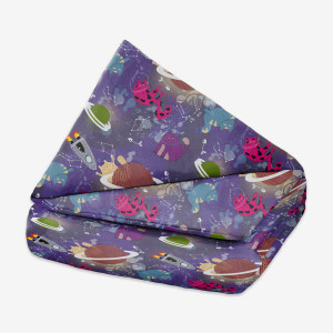 Kołdra obciążeniowa dla dzieci Senso-Rex Kids | Koc obciążeniowy - Space Cats - 110 x 170 cm - 5 kg