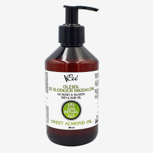 Naturalny wegański olejek migdałowy do skóry i włosów VCee 300 ml