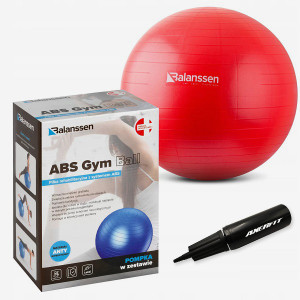 Piłka rehabilitacyjna z pompką ABS Gym Ball Balanssen - 65 cm