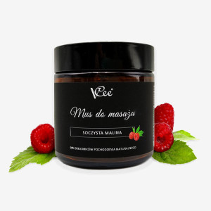 Naturalny wegański mus do masażu VCee 100 ml - Soczysta malina