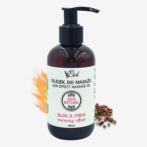 Naturalny wegański olejek do masażu VCee 200 ml - korzenny - efekt rozgrzewający