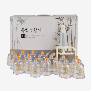 Bańki bezogniowe próżniowe z pompką w walizce Dong Bang – zestaw 17 szt.