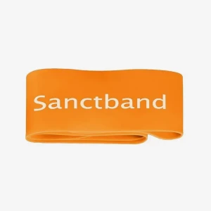 Guma oporowa do ćwiczeń Mini Band Sanctband - pomarańczowy - średni opór