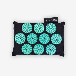 Akumata Mini - mała mata do akupresury - czarno-miętowa