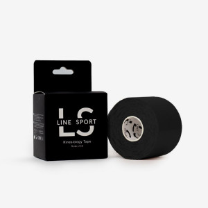Line Sport Tape – plastry tejpy do kinesiology tapingu (5cm x 5m) - czarny