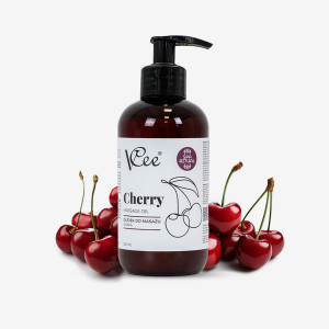Naturalny wegański olejek do masażu VCee 200 ml - wiśnia