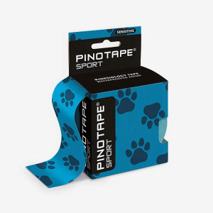 Pino Tape Sensitive – plastry tejpy do tapingu twarzy, szyi, dekoltu (5cm x 5m) - niebieski w łapki