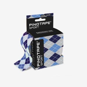 Pino Tape Pro Sport – plastry tejpy tapy do kinesiology tapingu (5cm x 5m) - niebieski w kratkę