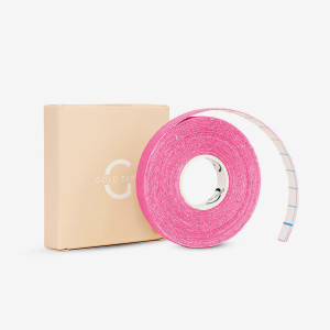 Gold Tape – plastry tejpy do kinesiology tapingu twarzy (1cm x 5m) - różowy