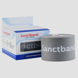 Taśma do flossingu Floss Band Sanctband – szara (bardzo mocny opór) - 5cm x 2m