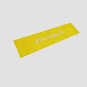 Guma do ćwiczeń | Taśma rehabilitacyjna Loop Thera Band 7,6 x 30,5 cm - żółty